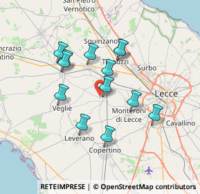 Mappa Via S. Gaetano, 73041 Carmiano LE, Italia (6.59923)