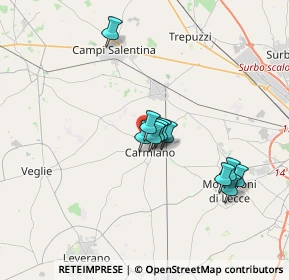 Mappa Via Carmine, 73041 Carmiano LE, Italia (3.02273)