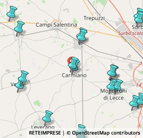 Mappa Via Carmine, 73041 Carmiano LE, Italia (6.39)