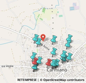 Mappa Via Carmine, 73041 Carmiano LE, Italia (0.6085)