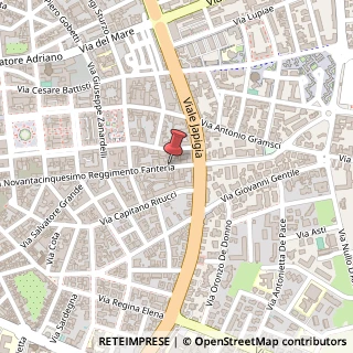 Mappa Via 95° Reggimento Fanteria, 137, 73100 Lecce, Lecce (Puglia)