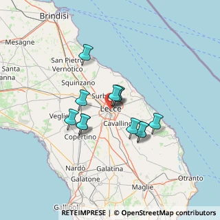 Mappa Via Quarantasettesimo Reggimento Fan, 73100 Lecce LE, Italia (11.11667)