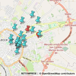Mappa Via Vittorio Bachelet, 73100 Lecce LE, Italia (1.2335)