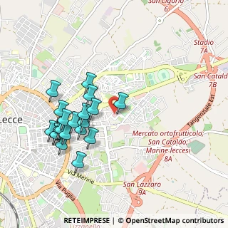 Mappa Via Vittorio Bachelet, 73100 Lecce LE, Italia (1.0385)
