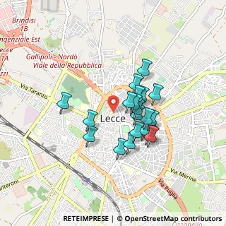 Mappa Corte Conte Accardo, 73100 Lecce LE, Italia (0.7225)