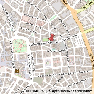 Mappa via Monte San Michele n. 1/A angolo via Imperatore Adriano, 73100 Lecce LE, Italia, 73100 Lecce, Lecce (Puglia)
