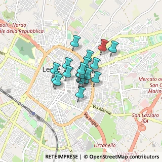 Mappa Via G. Zanardelli, 73100 Lecce LE, Italia (0.4745)