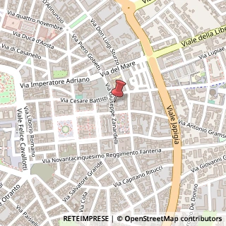 Mappa Via Giuseppe Zanardelli, 105, 73100 Lecce, Lecce (Puglia)