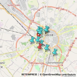 Mappa Via Fiume, 73100 Lecce LE, Italia (1.13091)