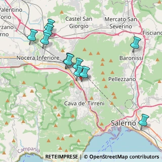 Mappa Via delle Arti e dei Mestieri, 84013 Cava de' Tirreni SA, Italia (4.30545)