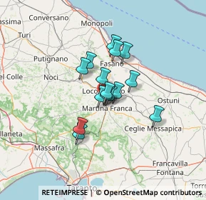 Mappa Strada Cupa-Battaglini Zona A, 74015 Martina Franca TA, Italia (9.03867)