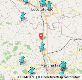 Mappa Strada Cupa-Battaglini Zona A, 74015 Martina Franca TA, Italia (3.36917)