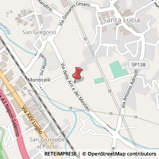 Mappa Via delle Arti e dei Mestieri, , 84013 Cava de' Tirreni, Salerno (Campania)
