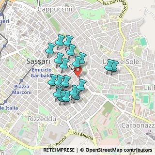 Mappa Via Roma Vicolo Chiuso A, 07100 Sassari SS, Italia (0.3715)