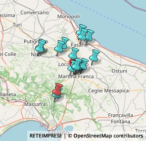 Mappa Str. Cupa-Battaglini Zona A, 74015 Martina Franca TA, Italia (9.96176)