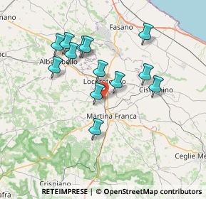 Mappa Str. Cupa-Battaglini Zona A, 74015 Martina Franca TA, Italia (7.03692)