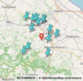 Mappa Strada Noci Zona D, 74015 Martina Franca TA, Italia (6.70615)