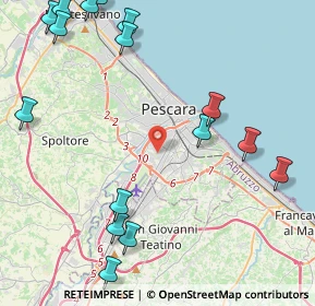 Mappa Via Aniene, 65128 Pescara PE, Italia (6.0625)