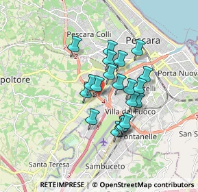 Mappa Via Madrid, 65010 Villa Raspa PE, Italia (1.3485)