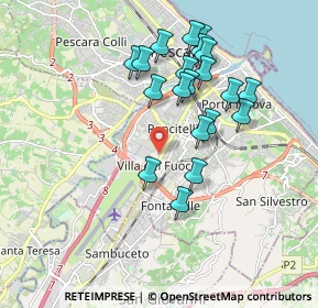 Mappa Via Tiburtina Valeria, 65100 Pescara PE, Italia (1.822)