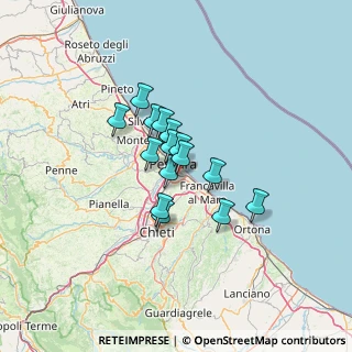 Mappa Via San Donato, 65129 Pescara PE, Italia (8.73333)