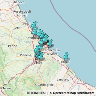 Mappa Via delle Naiadi, 66023 Francavilla al Mare CH, Italia (9.34167)