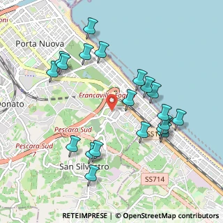 Mappa Via Monte Carmelo, 65129 Pescara PE, Italia (1.0925)