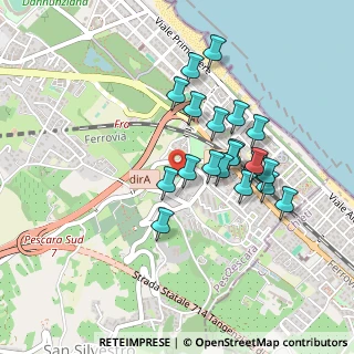 Mappa Via Monte Carmelo, 65129 Pescara PE, Italia (0.4145)