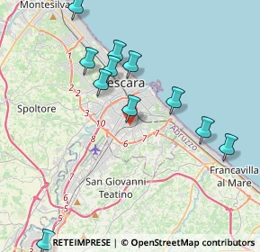 Mappa Via Teverone, 65129 Pescara PE, Italia (4.33909)