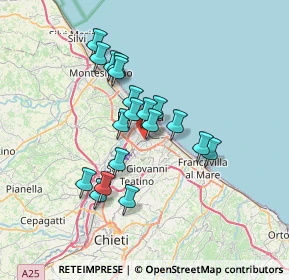 Mappa Via Teverone, 65129 Pescara PE, Italia (5.96474)