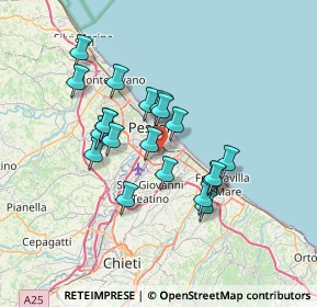 Mappa Via Teverone, 65129 Pescara PE, Italia (6.076)
