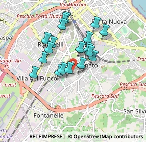 Mappa Via Teverone, 65129 Pescara PE, Italia (0.757)