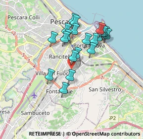 Mappa Via Teverone, 65129 Pescara PE, Italia (1.6525)
