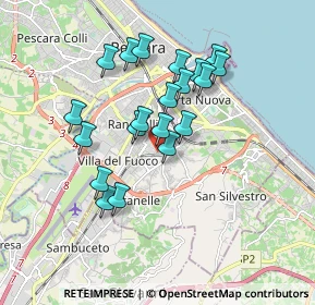 Mappa Via Teverone, 65129 Pescara PE, Italia (1.612)