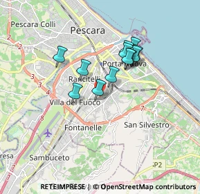 Mappa Via Teverone, 65129 Pescara PE, Italia (1.405)
