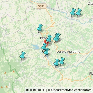 Mappa Via F. Fontinori, 65017 Penne PE, Italia (3.73818)
