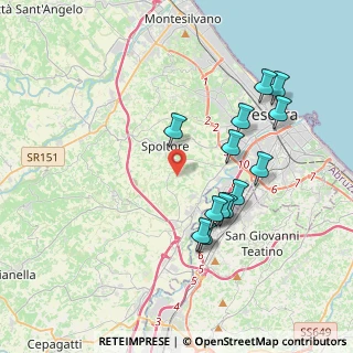 Mappa Via Valle Tornello, 65010 Spoltore PE, Italia (3.89385)