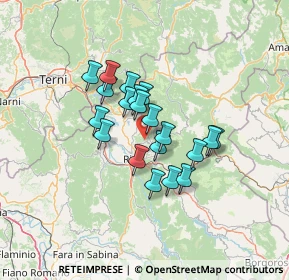 Mappa Via Torre Chiavelloni, 02100 Rieti RI, Italia (10.124)