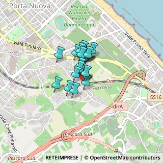 Mappa Via Notturno, 65129 Pescara PE, Italia (0.23636)