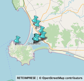 Mappa Via Franco Baghini, 58015 Orbetello GR, Italia (3.72909)