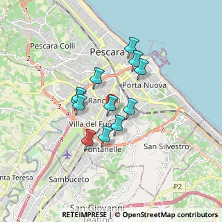 Mappa Via Alessandro Volta, 65129 Pescara PE, Italia (1.39167)