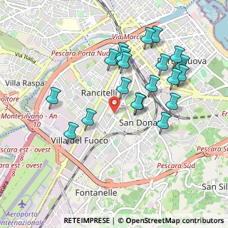 Mappa Via Alessandro Volta, 65129 Pescara PE, Italia (1.0035)