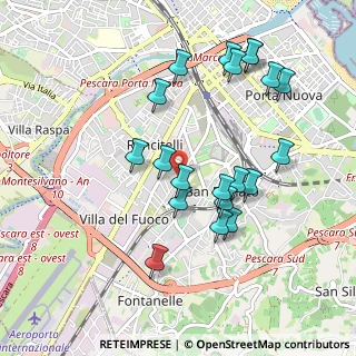 Mappa Via Alessandro Volta, 65129 Pescara PE, Italia (1.014)