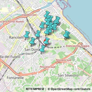 Mappa Via Ofanto, 65129 Pescara PE, Italia (0.806)
