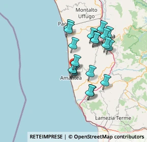 Mappa Via Corrado Alvaro, 87033 Belmonte Calabro CS, Italia (12.874)