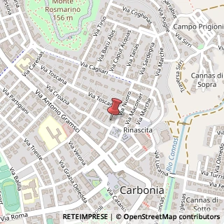 Mappa Piazza Rinascita, 18, 09013 Carbonia, Carbonia-Iglesias (Sardegna)