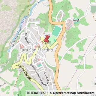 Mappa Via Nazionale, 26, 66015 Fara San Martino, Chieti (Abruzzo)