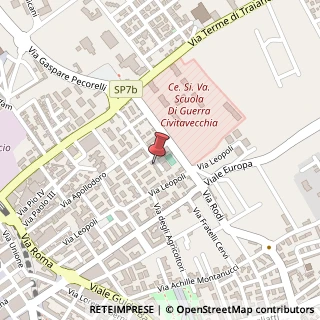 Mappa Via Antonio Canova, 3, 00053 Civitavecchia, Roma (Lazio)