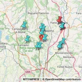 Mappa Via Quartarella, 00060 Riano RM, Italia (7.08)