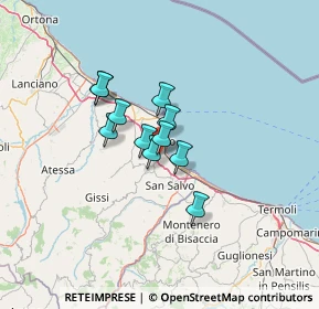 Mappa Via Cardone, 66054 Vasto CH, Italia (8.73545)